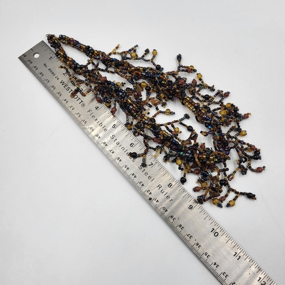 Multi-Layered Jewel-Toned Statement Necklace - Picture 3 of 7